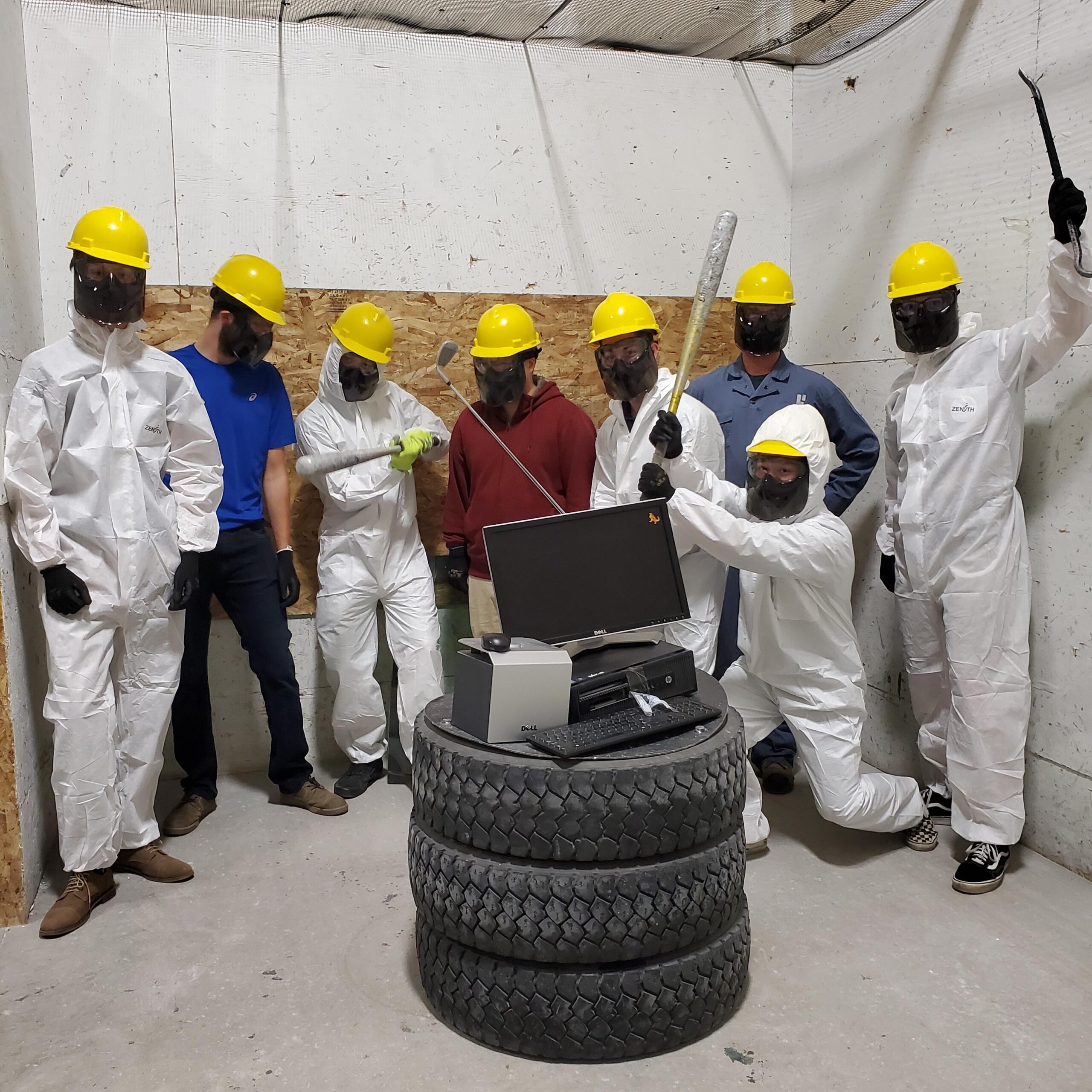 group of smashers flexing